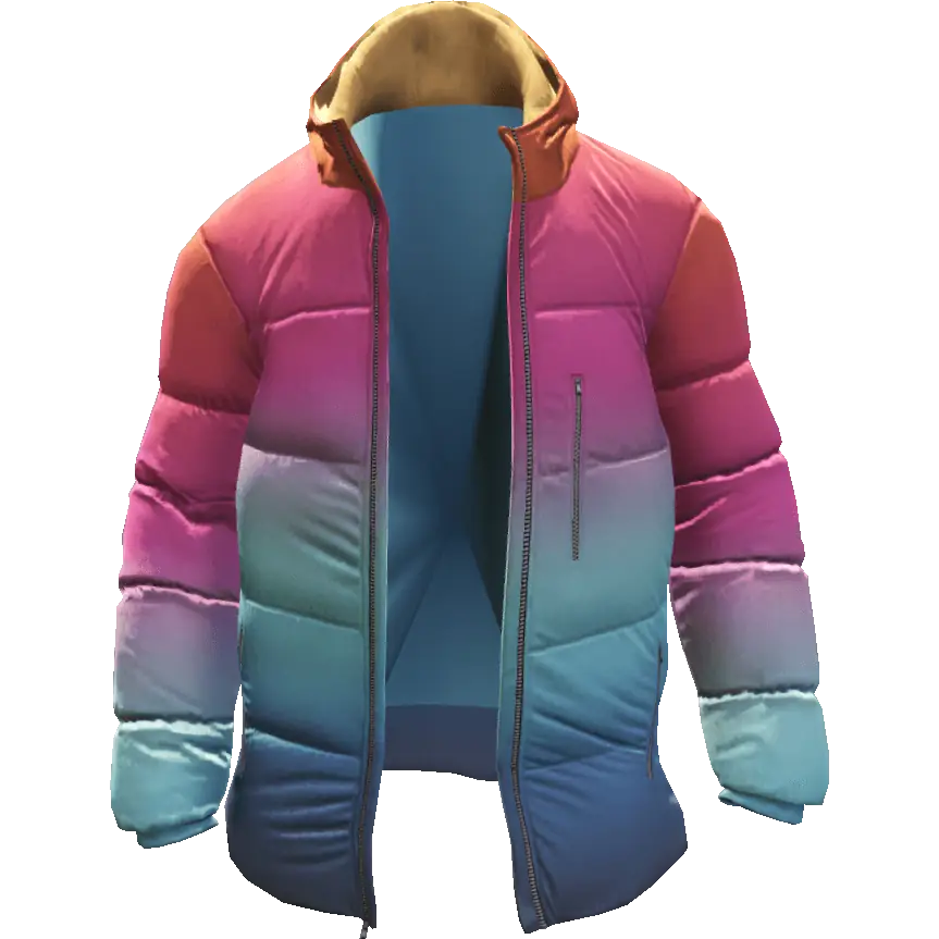 Разноцветная открытая куртка