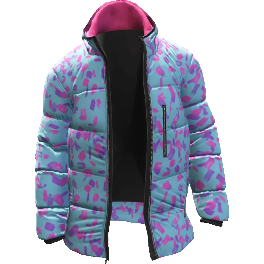 Разноцветная открытая куртка