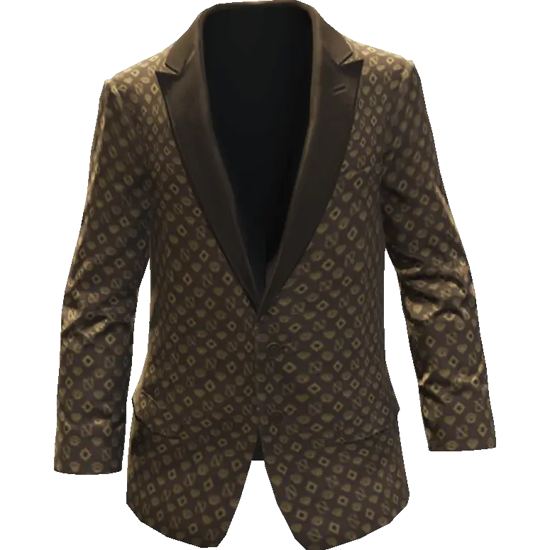 Пиджак с узором закрытый