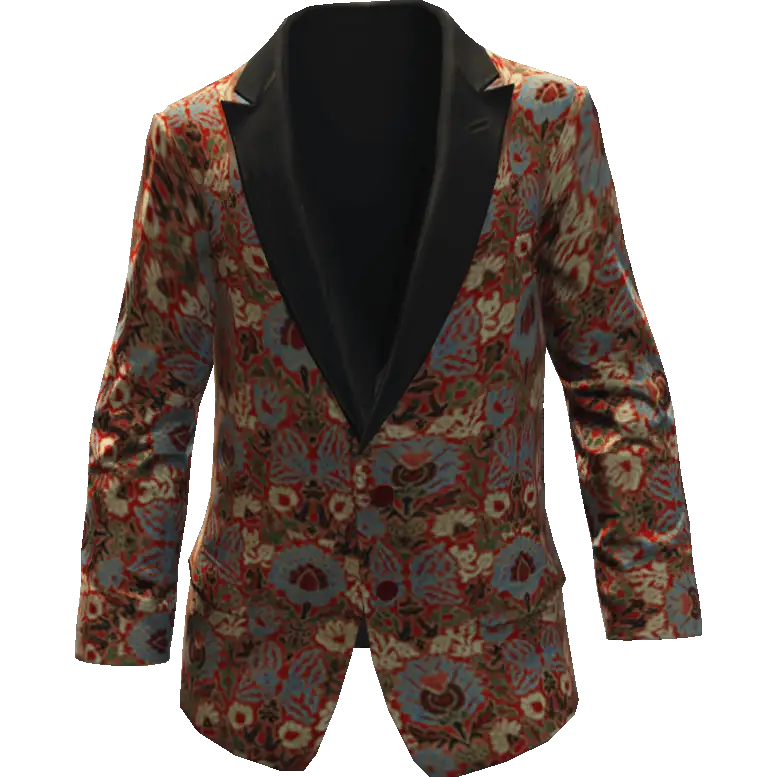 Пиджак с узором закрытый