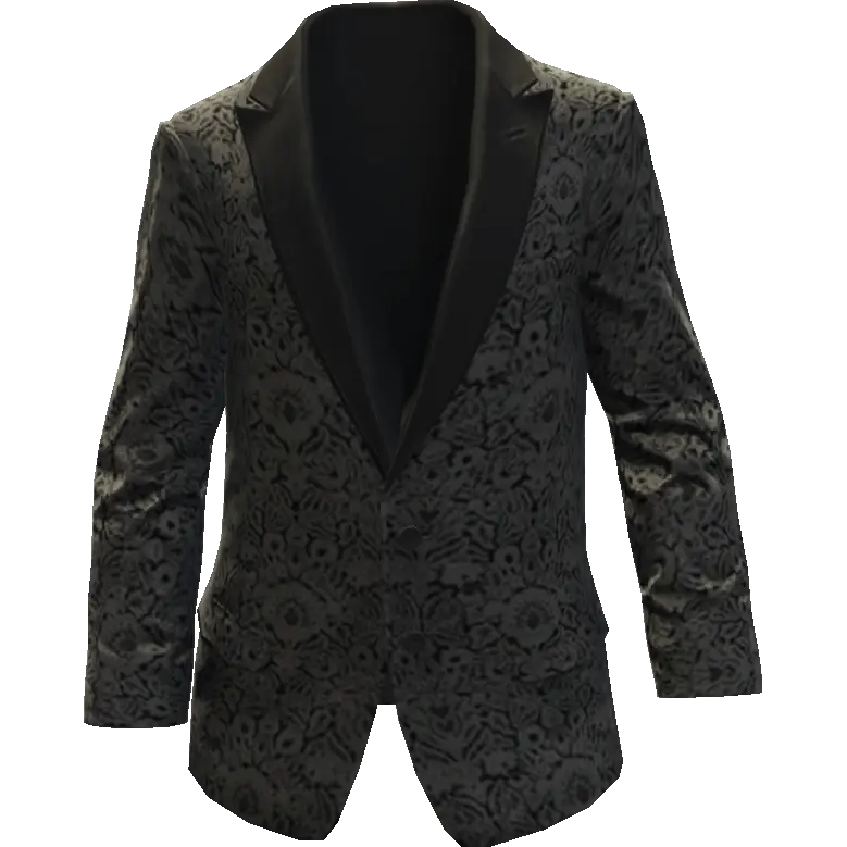 Пиджак с узором закрытый