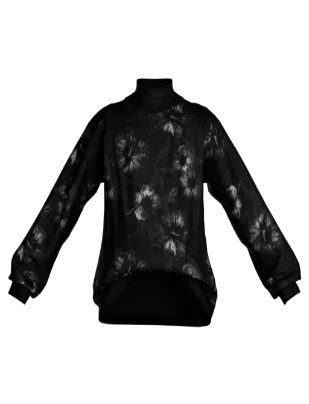 Свитер Neck Flower White [1905]