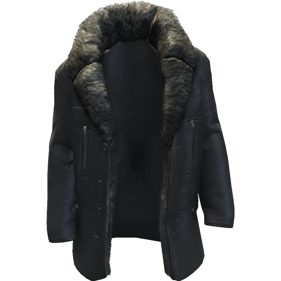 Кожаная куртка с мехом №1